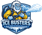 Ice Busters Logo - Professional Commercial Roof-Safe Ice Dam and Snow Removal Service.